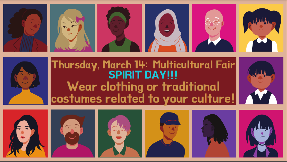 Multicultural Spirit Day - Potomac Shores Middle School