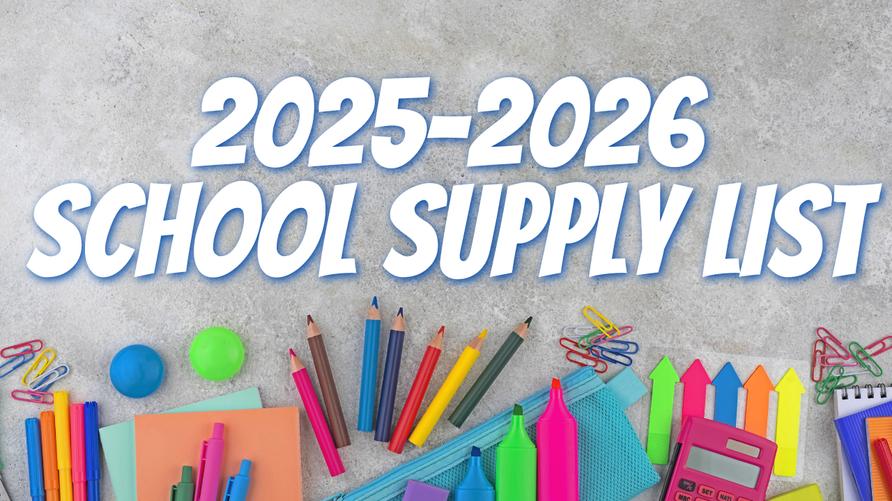 2025-2026 School Supply List
